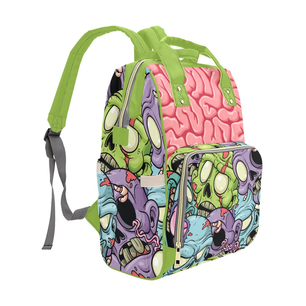 Zombie Brains Diaper Bag Multi-Function Diaper Backpack/Diaper Bag (Model 1688)