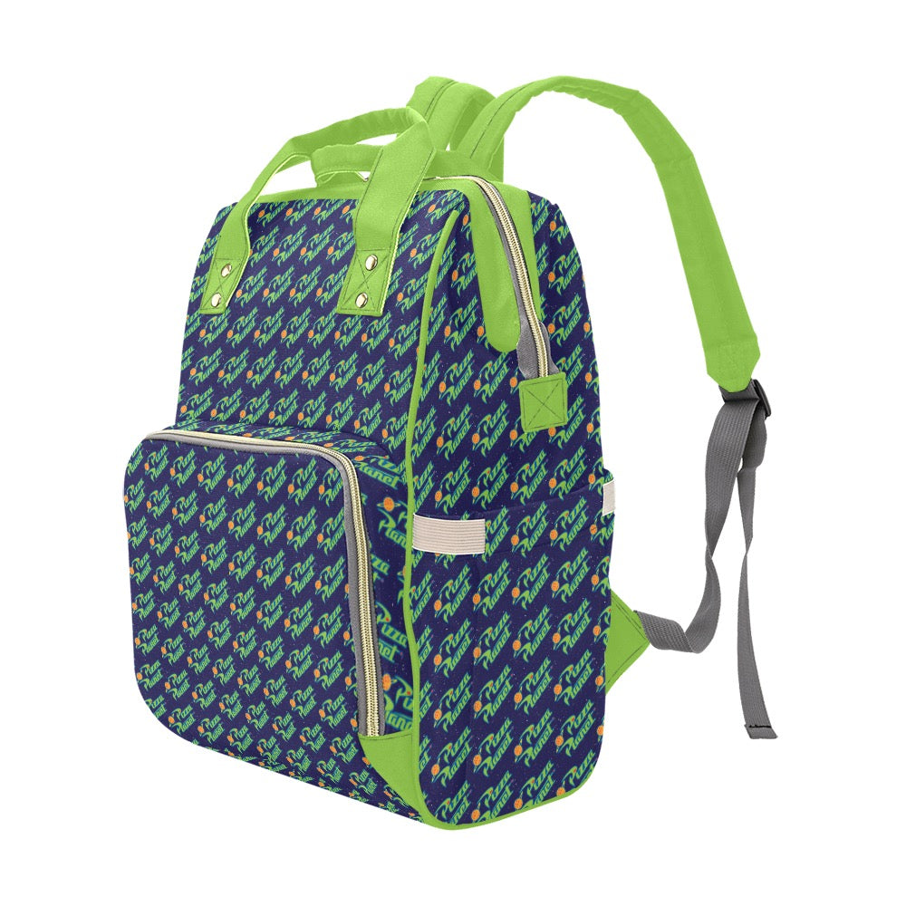 Pizza Planet Green Handles Diaper Bag Multi-Function Diaper Backpack/Diaper Bag (Model 1688)