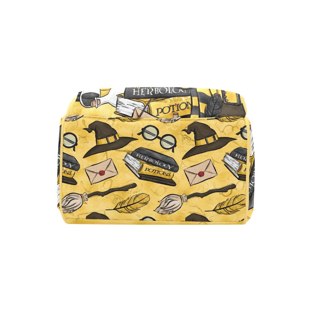 HP Yellow House Diaper Bag Multi-Function Diaper Backpack/Diaper Bag (Model 1688)