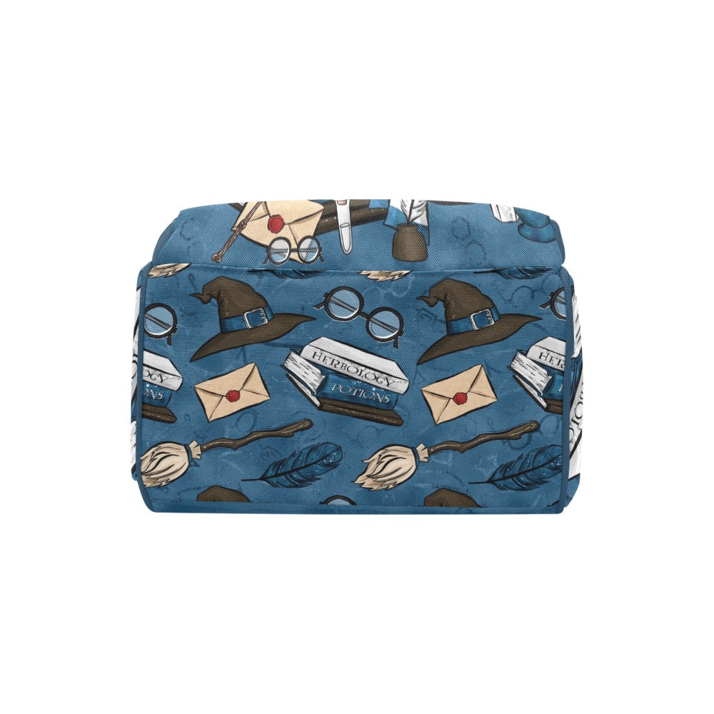 HP Blue House Diaper Bag Multi-Function Diaper Backpack/Diaper Bag (Model 1688)