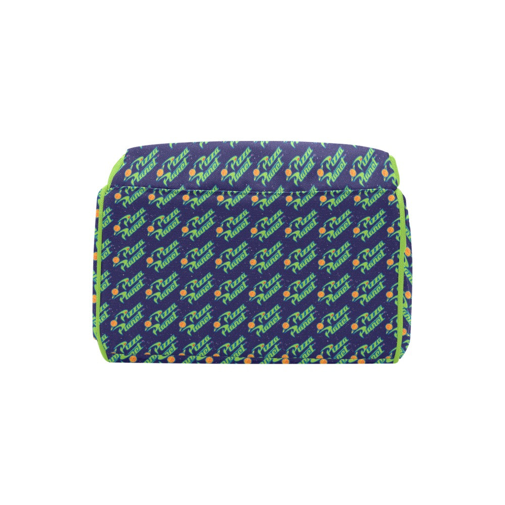 Pizza Planet Green Handles Diaper Bag Multi-Function Diaper Backpack/Diaper Bag (Model 1688)