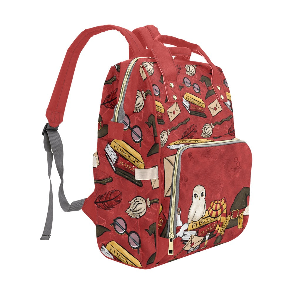 HP Red House Diaper Bag Multi-Function Diaper Backpack/Diaper Bag (Model 1688)